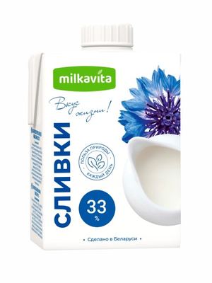 4811309013556 კრემი СЛИВКИ CREAM PREMIUM 33% 500ml Milkavita