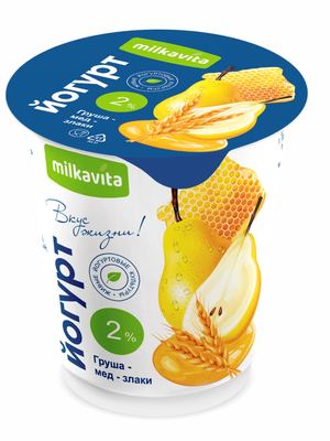 срок до 16.07 4811309022008 YOGURT PEAR HONEY CEREALS 2,0% 300gr*6